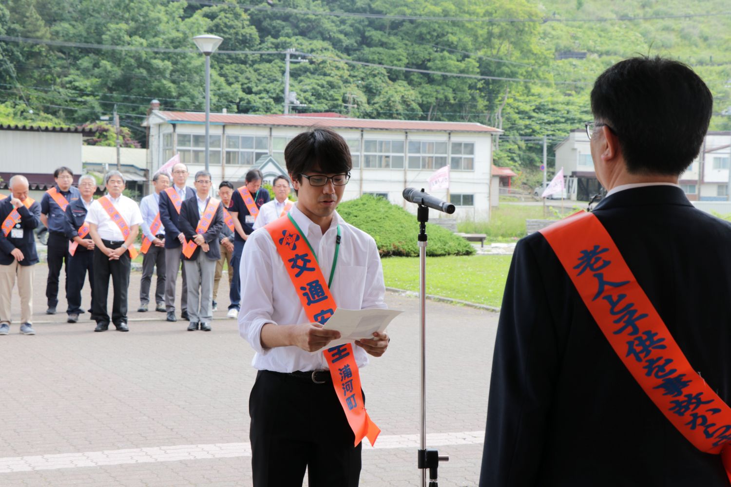 セーフティーラリー北海道2025出発式での安全運転の誓い